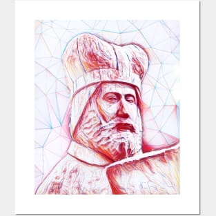 Geoffrey of Monmouth Portrait | Geoffrey of Monmouth Artwork | Line Art Posters and Art